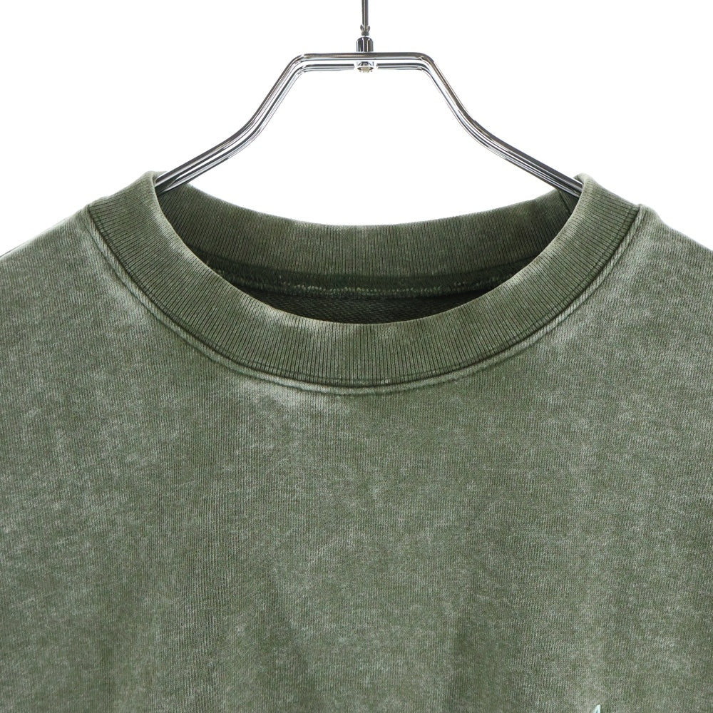 NO BRAND(ノーブランド) Ayc 23AW GARMENT DYE CREW NECK SWEAT ガーメント ダイ クルーネック 長袖 スウェットトレーナー カーキ ACYBBS-23AW-001
