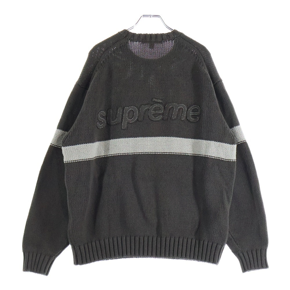 SUPREME(シュプリーム) 25SS TONAL APPLIQUE SWEATER トーナル アップリケ 長袖セーター ブラウン