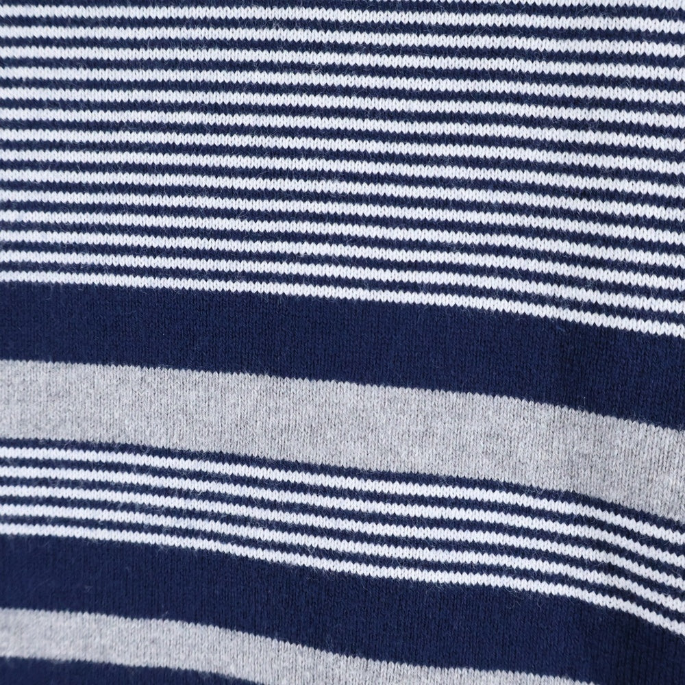 everyone(エブリワン) 24SS BORDER L/S TEE ボーダー クルーネック 長袖Tシャツ カットソー ブルー/グレー EV24-CS20