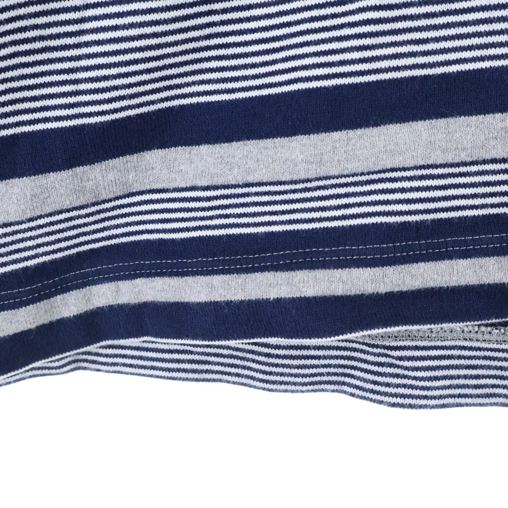 everyone(エブリワン) 24SS BORDER L/S TEE ボーダー クルーネック 長袖Tシャツ カットソー ブルー/グレー EV24-CS20