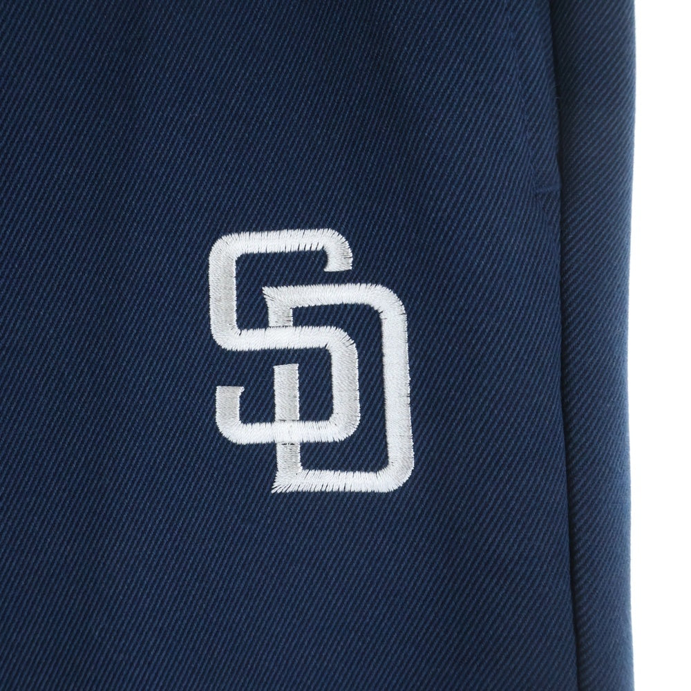 WIND AND SEA(ウィンダンシー) )×MLB サンディエゴパドレス スラックス ワークパンツ ネイビー WDS-C-MLBP-23-AP-Q2-04