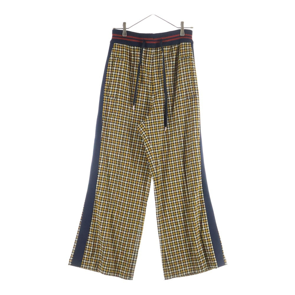 MARNI(マルニ) 21AW 千鳥柄 サイドライン トラックパンツ イエロー PAJE0278L1 UTV840