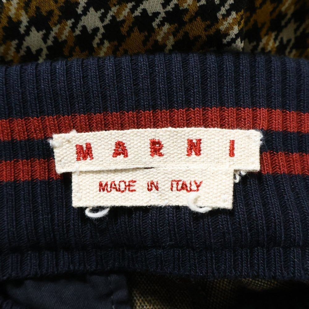 MARNI(マルニ) 21AW 千鳥柄 サイドライン トラックパンツ イエロー PAJE0278L1 UTV840