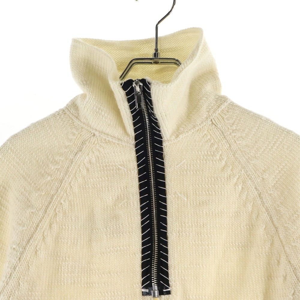 Maison Martin Margiela(メゾンマルタンマルジェラ) 24SS バックジップ ハイネックニット セーター ホワイト S51HP0013 S18397 レディース