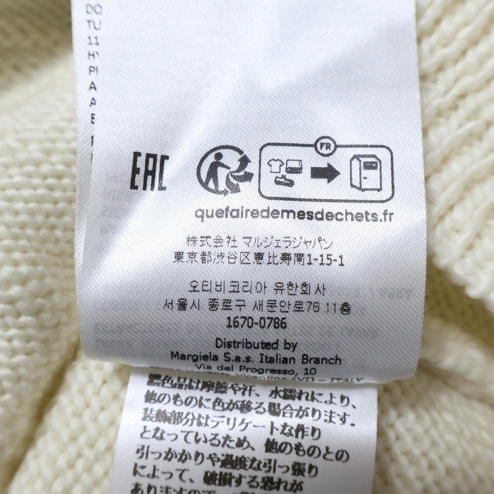 Maison Martin Margiela(メゾンマルタンマルジェラ) 24SS バックジップ ハイネックニット セーター ホワイト S51HP0013 S18397 レディース