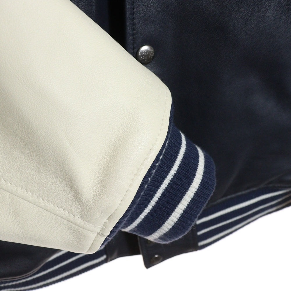 AVIREX(アヴィレックス) NEW YORK VARSITY JACKETレザー バーシティジャケット シープスキン ネイビー 6121044