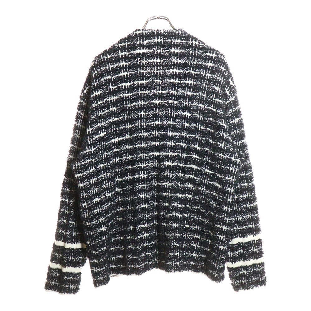 DISCOVERED(ディスカバード) TWEED KNIT CARDIGAN ツイード ニット カーディガン ブラック DC-SS23-KN-08