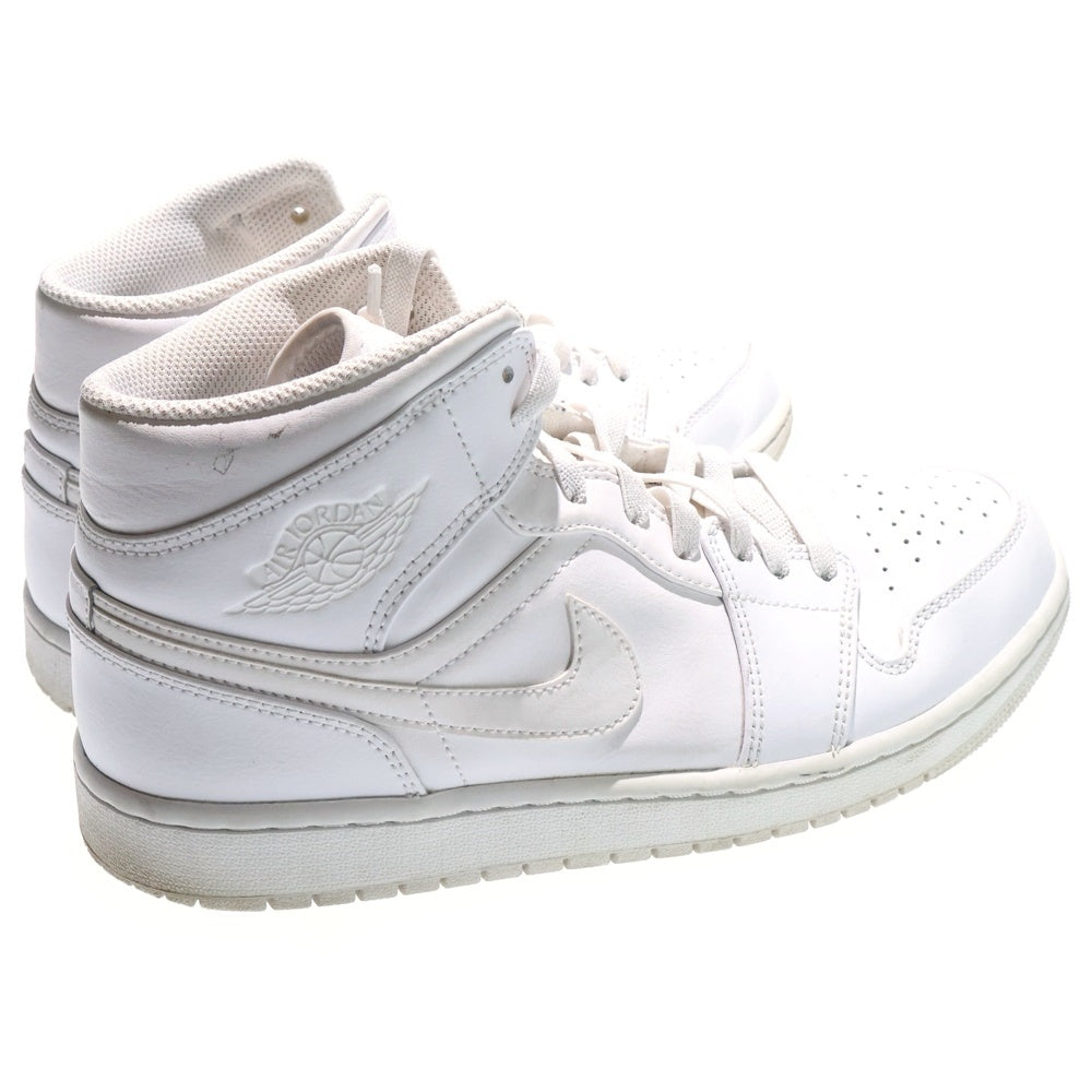 NIKE(ナイキ) AIR JORDAN 1 MID エアジョーダン 1 ミッドカットスニーカー ホワイト US9.5/27.5cm 554724-136