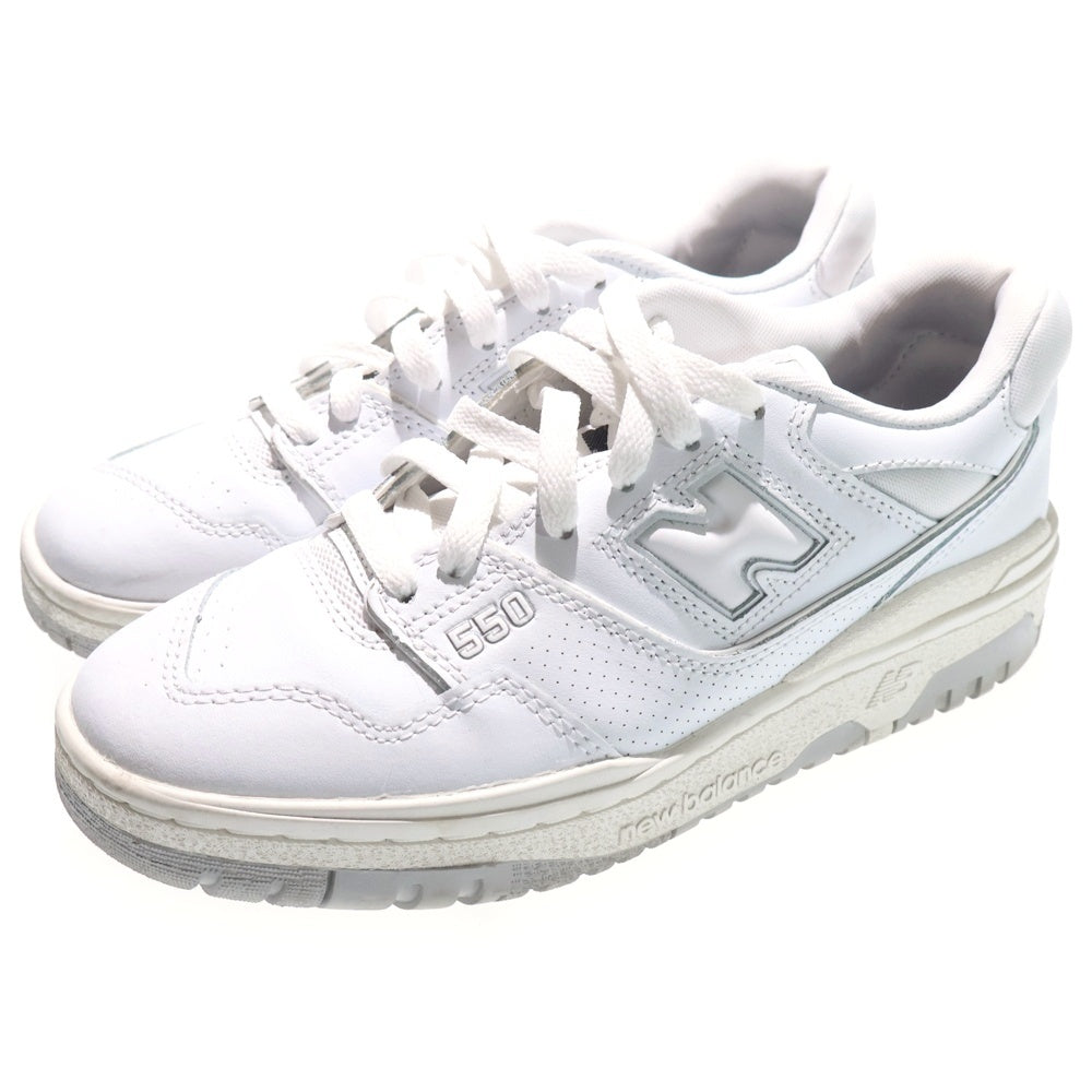New Balance(ニューバランス) BB550PB1 レザー ローカットスニーカー ホワイト レディース