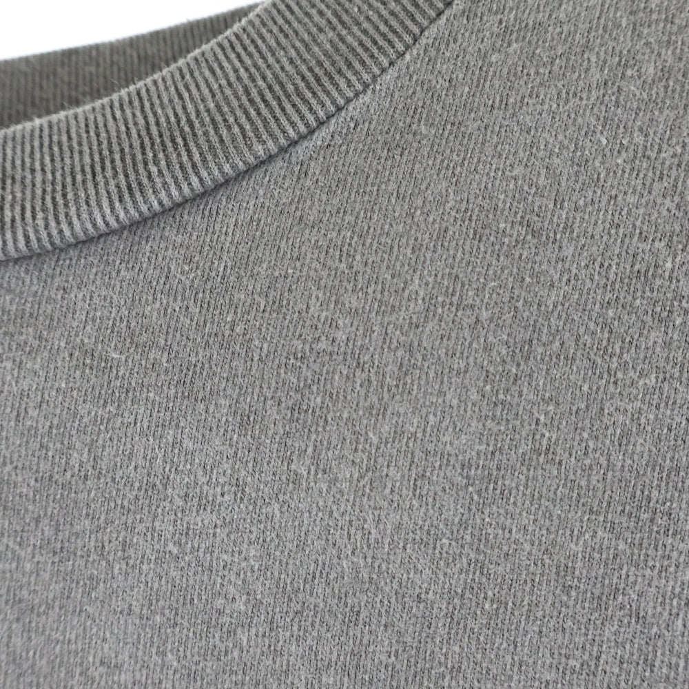 cvtvlist(カタリスト) 両面プリント クルーネック長袖Tシャツ ロングスリーブカットソー グレー