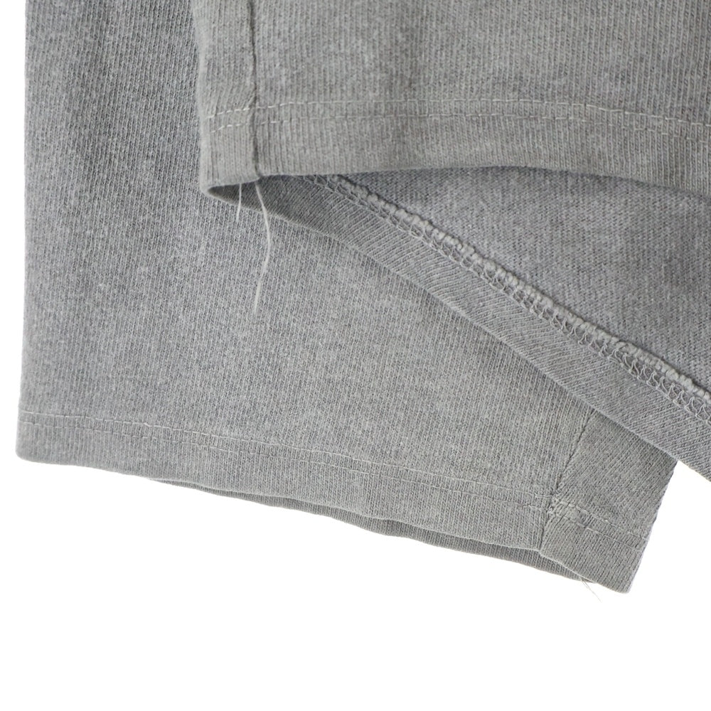 cvtvlist(カタリスト) 両面プリント クルーネック長袖Tシャツ ロングスリーブカットソー グレー