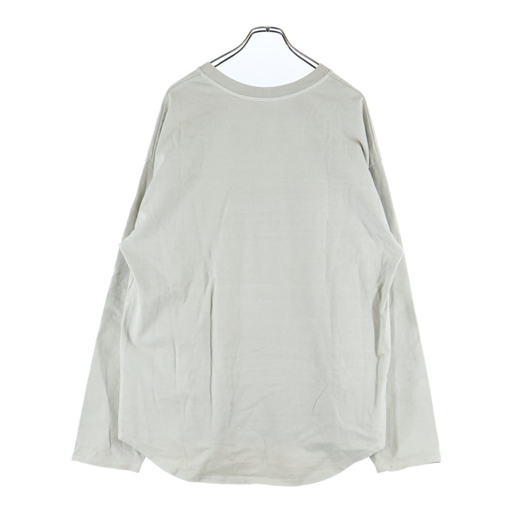 cvtvlist(カタリスト) 胸刺繍ロゴ クルーネック長袖Tシャツ ロングスリーブカットソー アイボリー