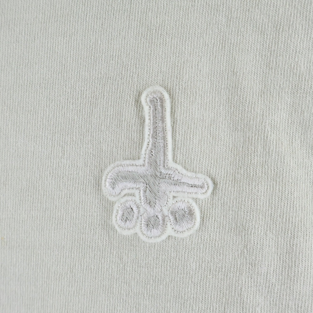 cvtvlist(カタリスト) 胸刺繍ロゴ クルーネック長袖Tシャツ ロングスリーブカットソー アイボリー