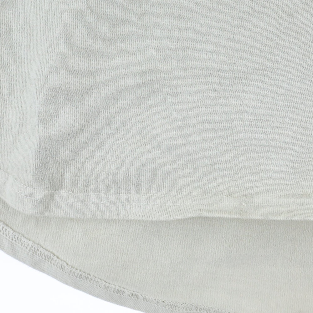 cvtvlist(カタリスト) 胸刺繍ロゴ クルーネック長袖Tシャツ ロングスリーブカットソー アイボリー