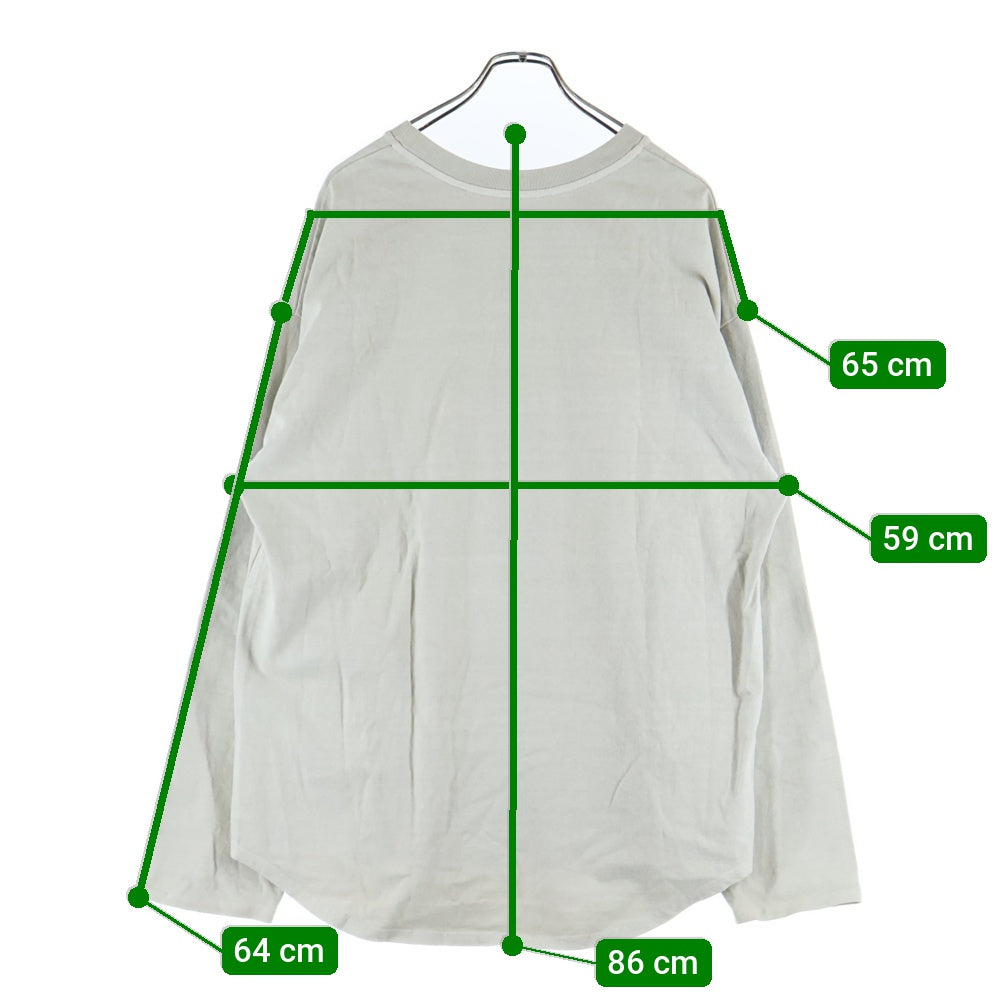 cvtvlist(カタリスト) 胸刺繍ロゴ クルーネック長袖Tシャツ ロングスリーブカットソー アイボリー