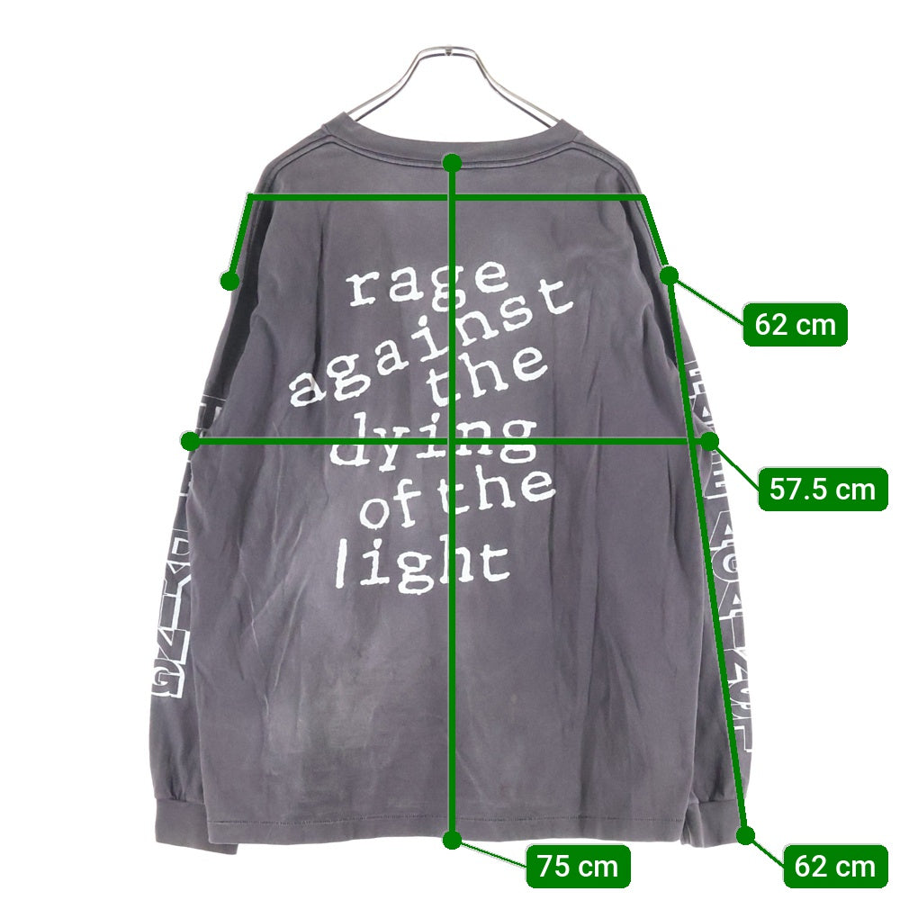 SAINT MICHAEL(セントマイケル) 22SS Rage Against the Machine レイジ・アゲインスト・ザ・マシーン 両面プリント クルーネック長袖Tシャツ ロングスリーブカットソー SM-S22-0000-027