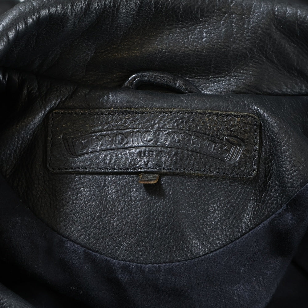 CHROME HEARTS(クロムハーツ) JJ DEAN V3 ダガージップライダース レザージャケット ブラック