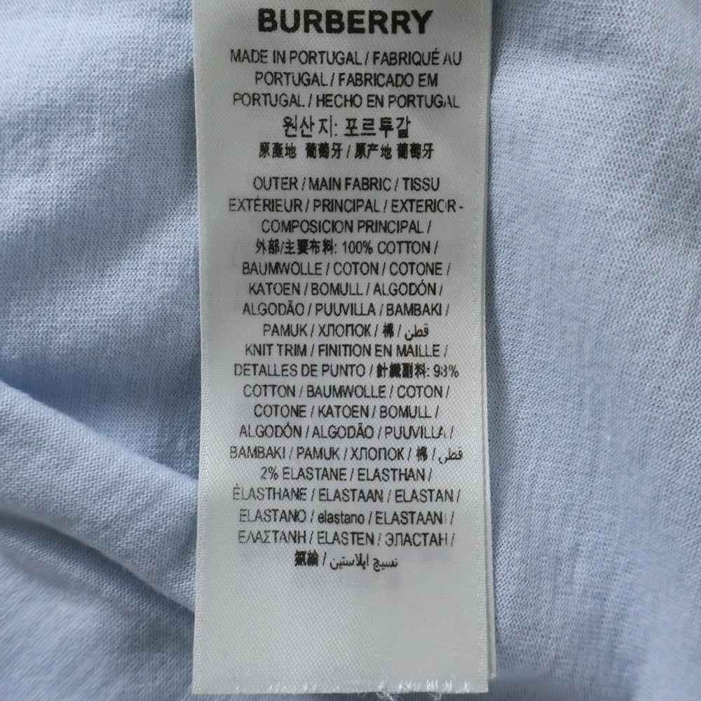 BURBERRY(バーバリー) ラバーロゴ バックプリント 半袖Tシャツ 8048847 ブルー