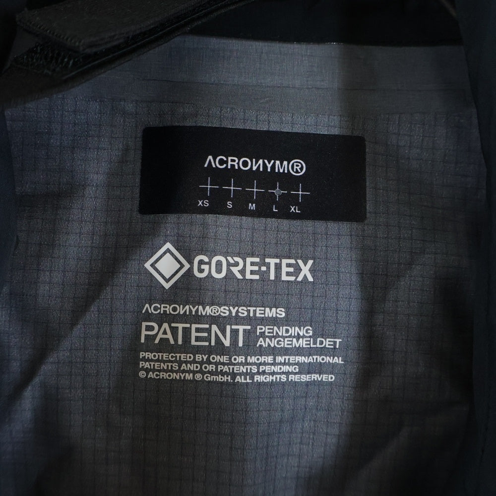 ACRONYM(アクロニウム) 3L GORE-TEX PRO RIDER JACKET ゴアテックス ライダースジャケット J68-GT ブラック
