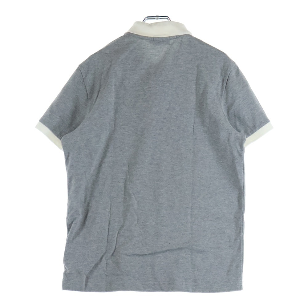MONCLER(モンクレール) MAGLIA POLO MANICA CARTA ロゴワッペン 襟ロゴ 半袖ポロシャツ 21091346950 84093 グレー