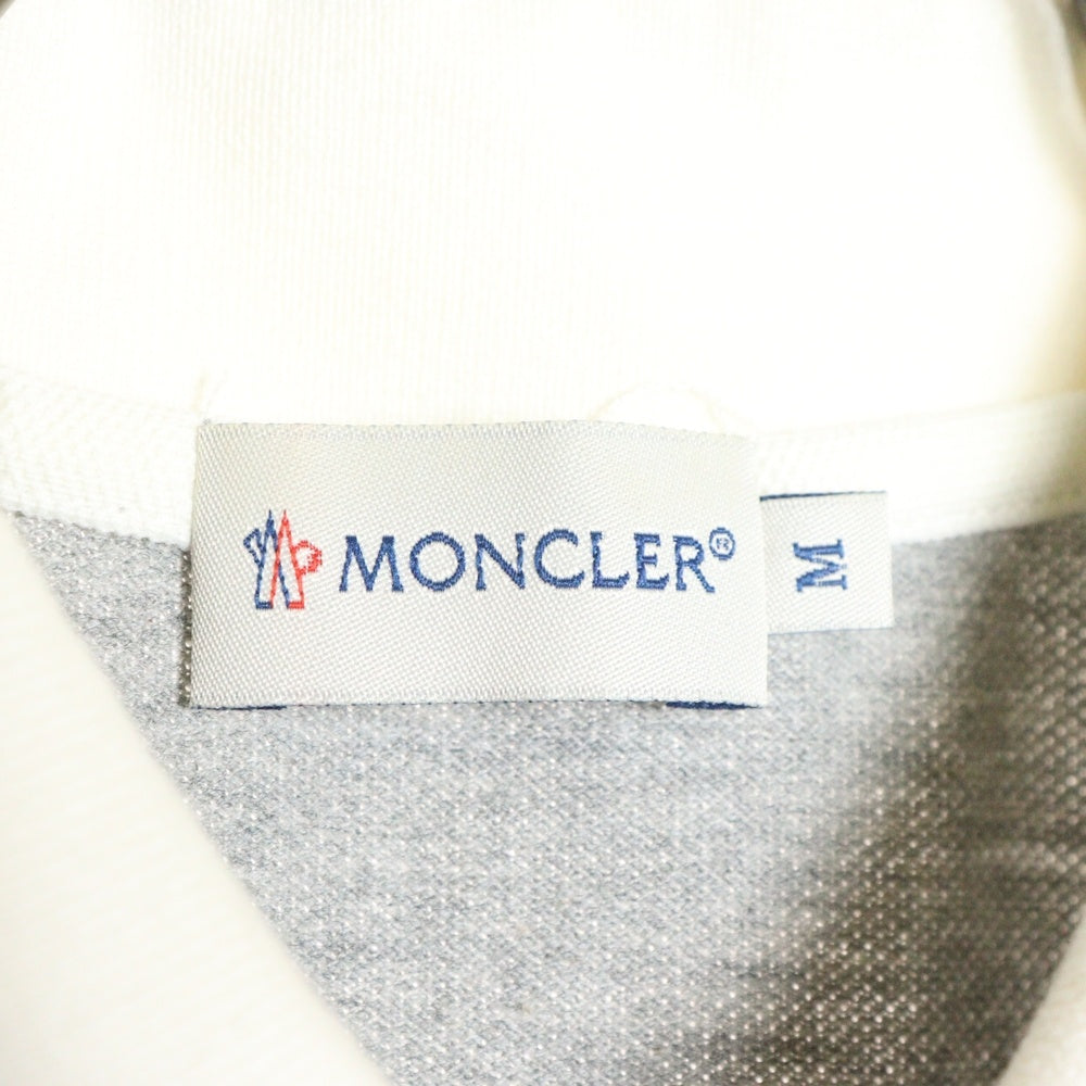 MONCLER(モンクレール) MAGLIA POLO MANICA CARTA ロゴワッペン 襟ロゴ 半袖ポロシャツ 21091346950 84093 グレー