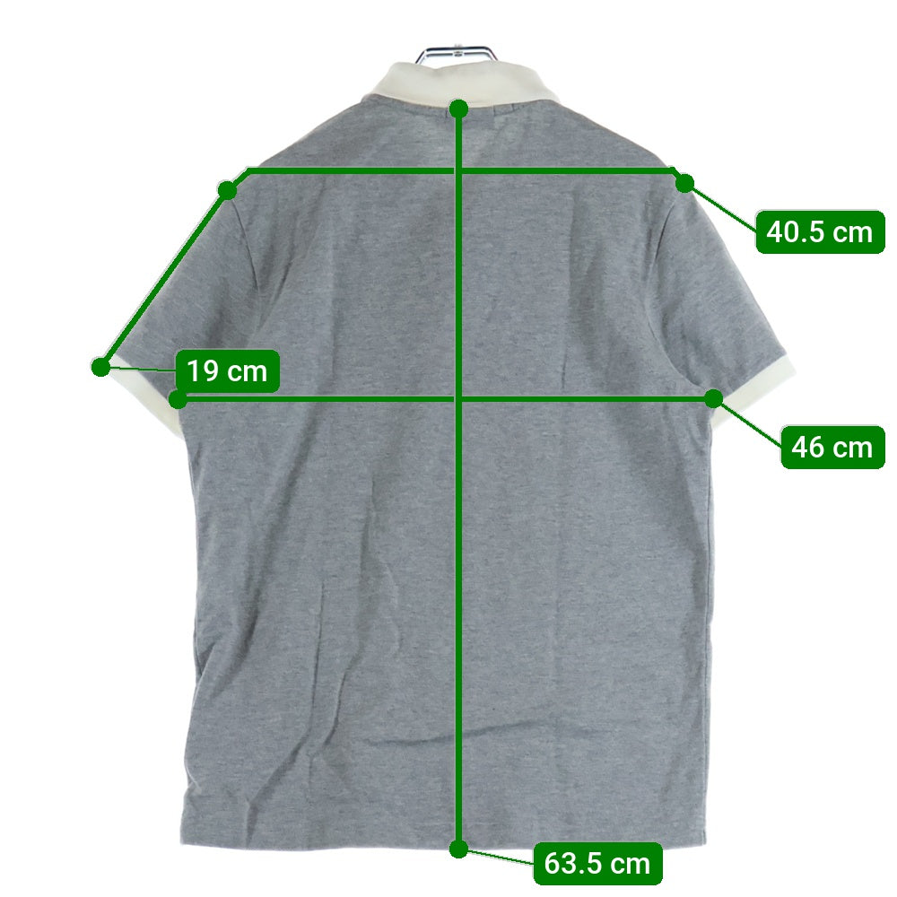 MONCLER(モンクレール) MAGLIA POLO MANICA CARTA ロゴワッペン 襟ロゴ 半袖ポロシャツ 21091346950 84093 グレー