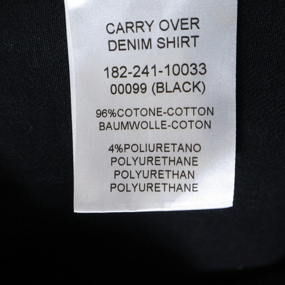 RAF SIMONS(ラフシモンズ) キャリーオーバーサイズデニムシャツ ブラック 182-241