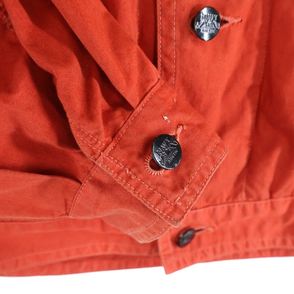 BONEVILLE(ボンネビル) 80s フロントジップポケット ジップアップコットンジャケット オレンジ 84405