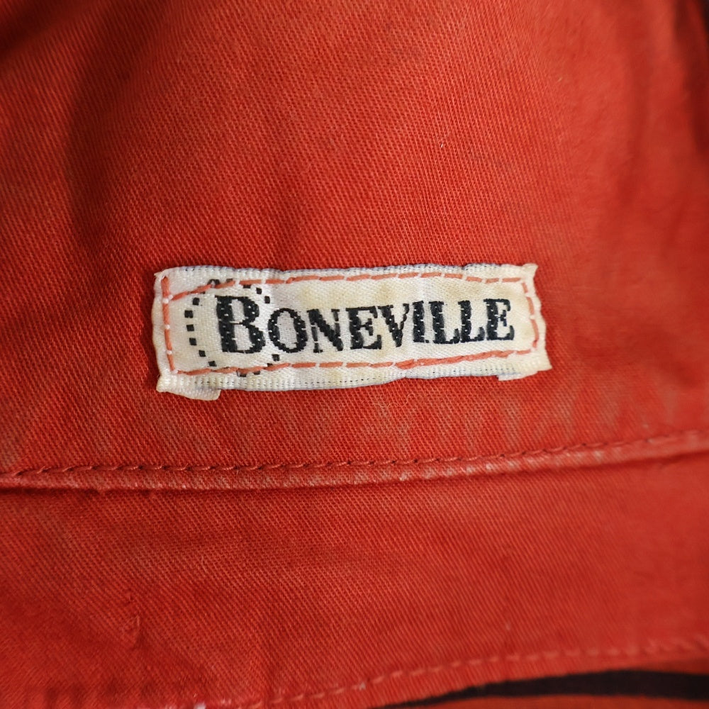 BONEVILLE(ボンネビル) 80s フロントジップポケット ジップアップコットンジャケット オレンジ 84405
