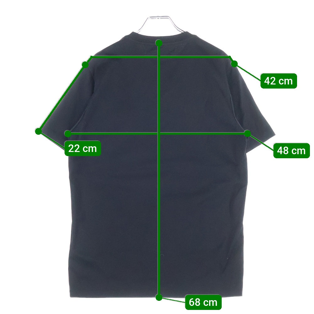 PRADA(プラダ) ロゴプレートプリントインターロック半袖Tシャツ ブラック UJN656 R232 13MQ