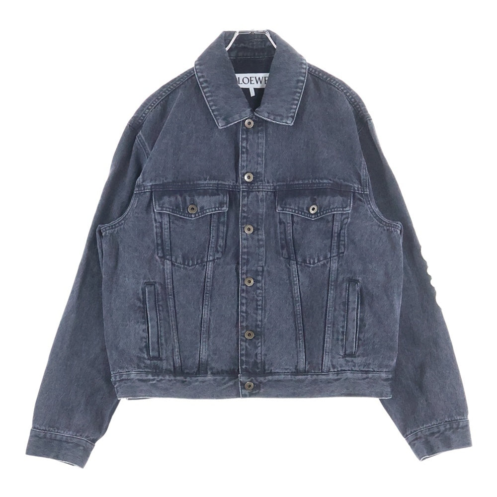 LOEWE(ロエベ) アナグラムトラッカーデニムジャケット ブラック H524Y50W26