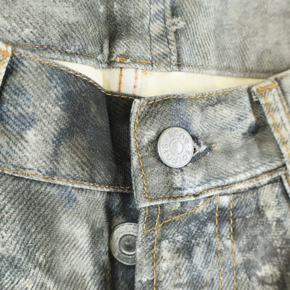 Acne Studios(アクネ ストゥディオズ) 25AW 転写プリント ルーズフィット デニムパンツ ジーンズ マルチカラー FN-UX-TROU000045