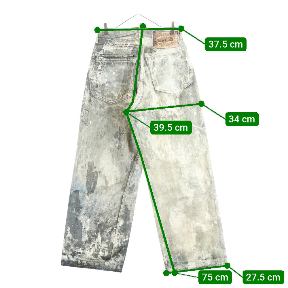 Acne Studios(アクネ ストゥディオズ) 25AW 転写プリント ルーズフィット デニムパンツ ジーンズ マルチカラー FN-UX-TROU000045