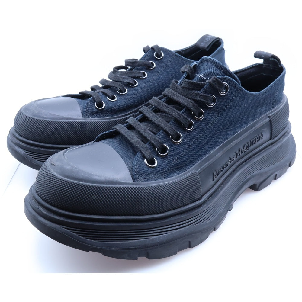 Alexander McQueen(アレキサンダーマックイーン) トレッドスリック キャンバス ローカットスニーカー ブラック 676711W4RQ2