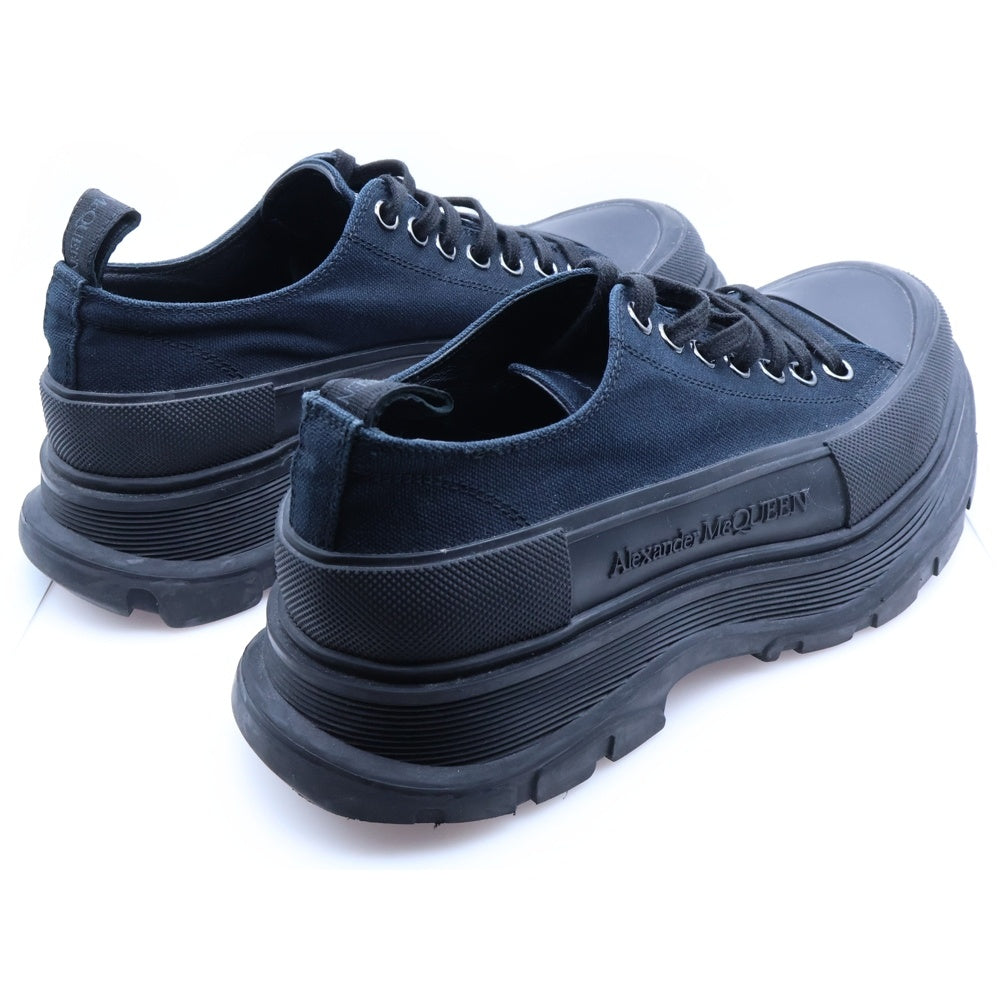Alexander McQueen(アレキサンダーマックイーン) トレッドスリック キャンバス ローカットスニーカー ブラック 676711W4RQ2