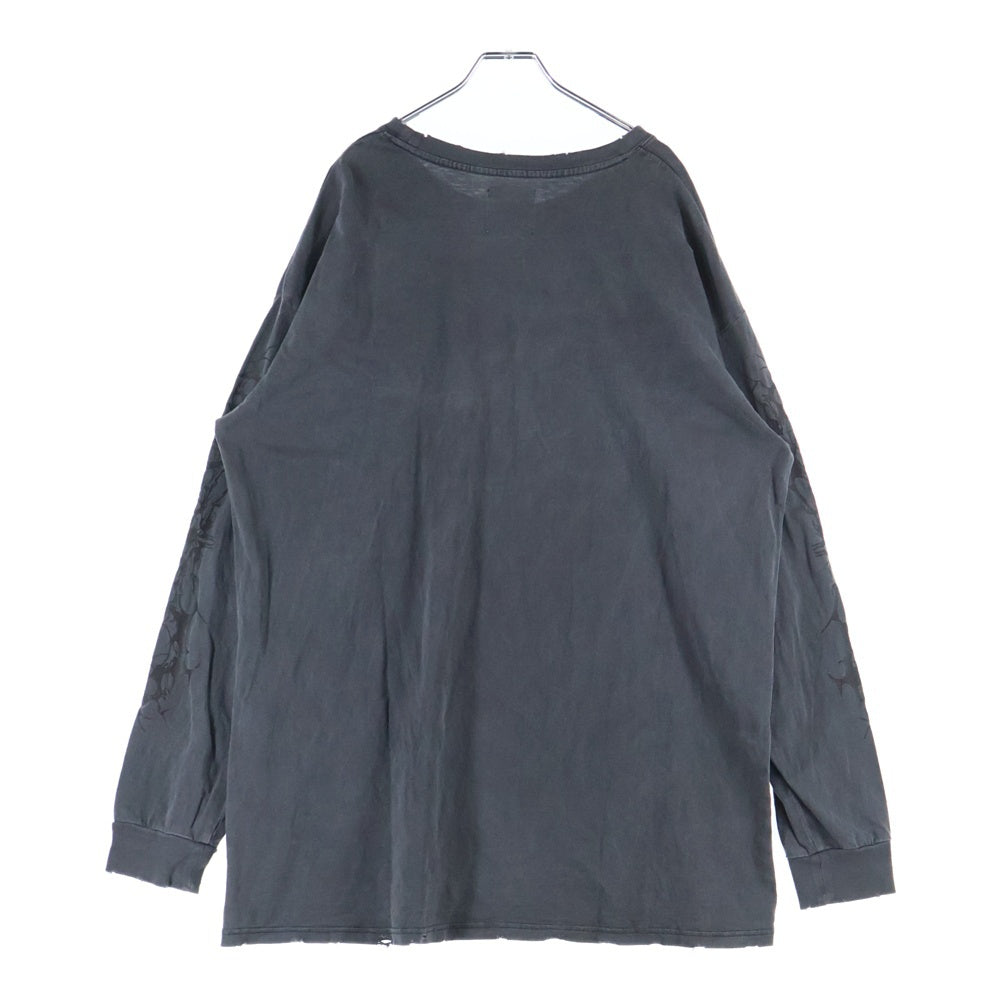 FR(13)NDS(フレンズ) Tribal LS TEE 25S-CSL029-RF トライバル柄 プリント長袖Tシャツ カットソー ブラック