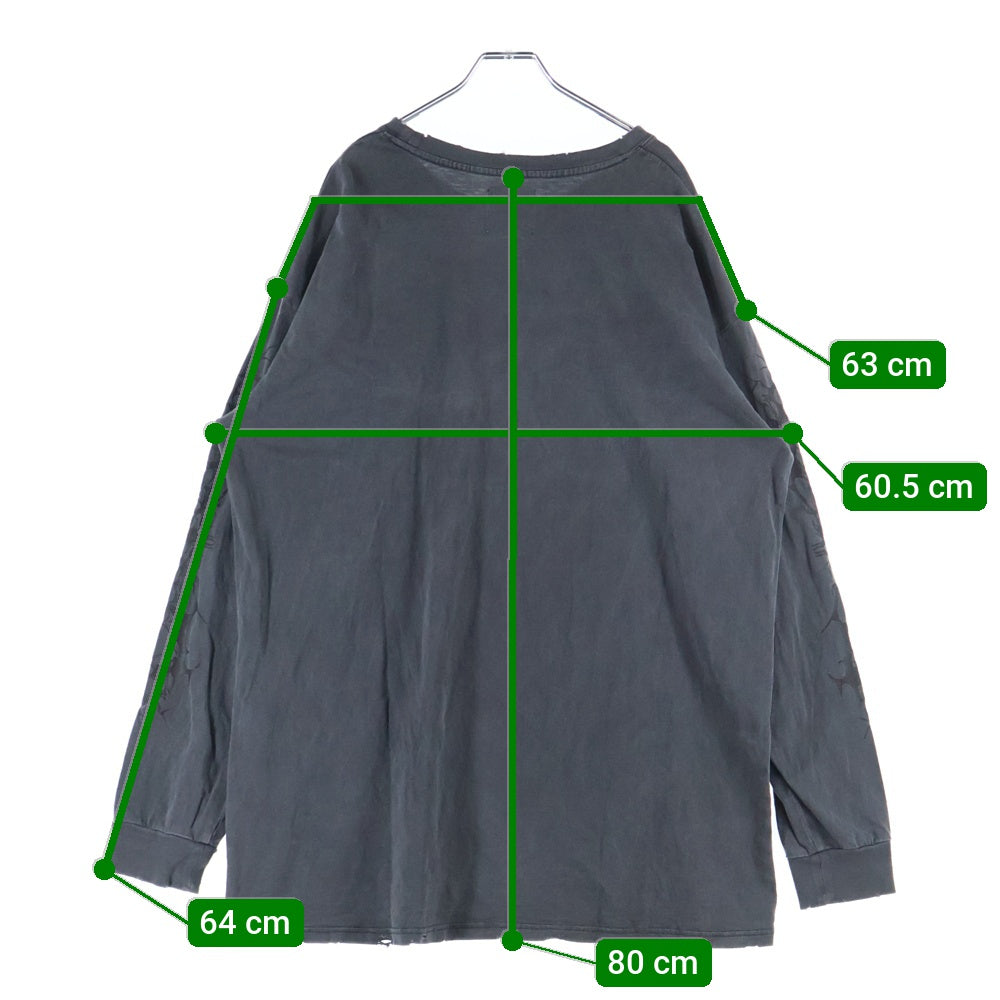 FR(13)NDS(フレンズ) Tribal LS TEE 25S-CSL029-RF トライバル柄 プリント長袖Tシャツ カットソー ブラック