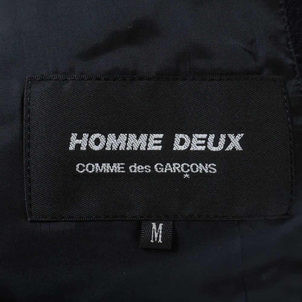 COMME des GARCONS HOMME DEUX(コムデギャルソン オムドゥ) 23AW ポリエステル ストライプ テーラードジャケット ブラック DL-J046