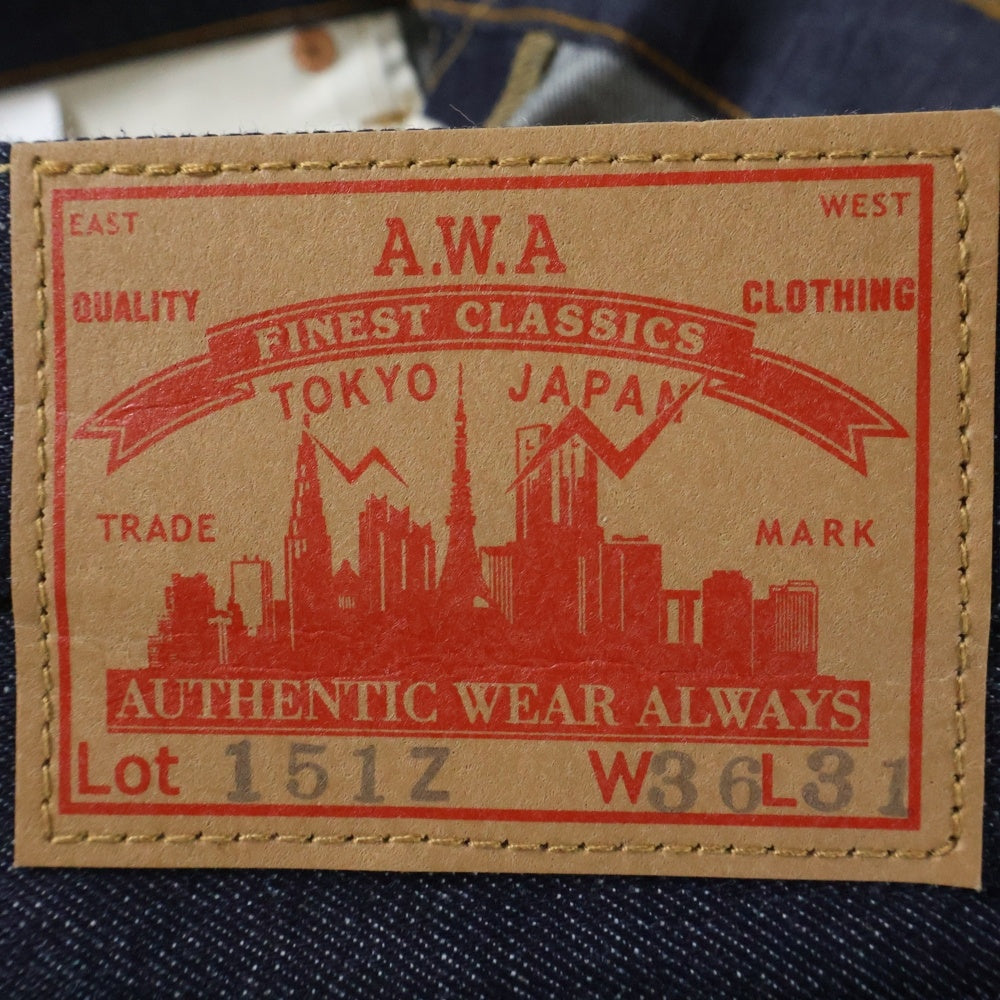 NO BRAND(ノーブランド) A.W.A エーダブルエー Lot.151Z リジッドデニム A.W.A-151Z-RIGID インディゴ