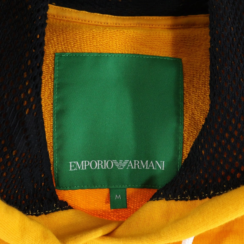 EMPORIO ARMANI(エンポリオアルマーニ) フロントプリント プルオーバーパーカー イエロー