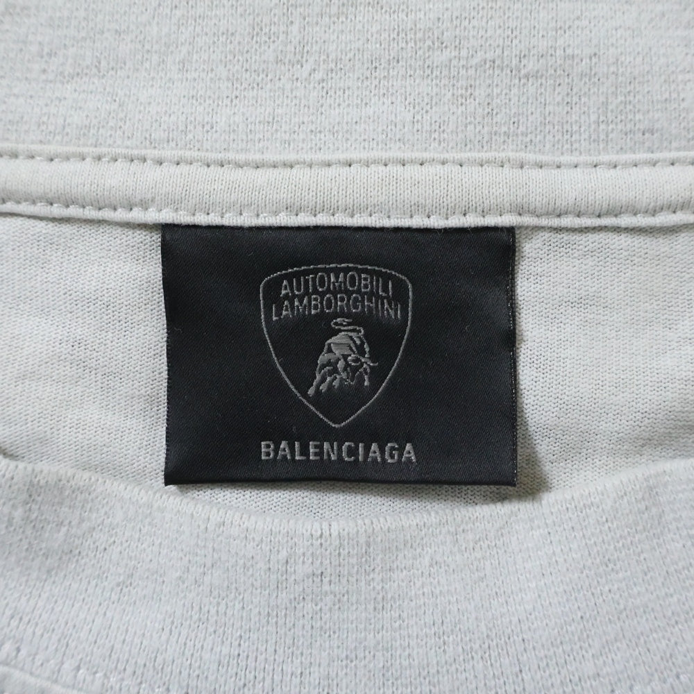 BALENCIAGA(バレンシアガ) ランボルギーニグラフィック半袖Tシャツ カットソー ホワイト 826344 TSVP9