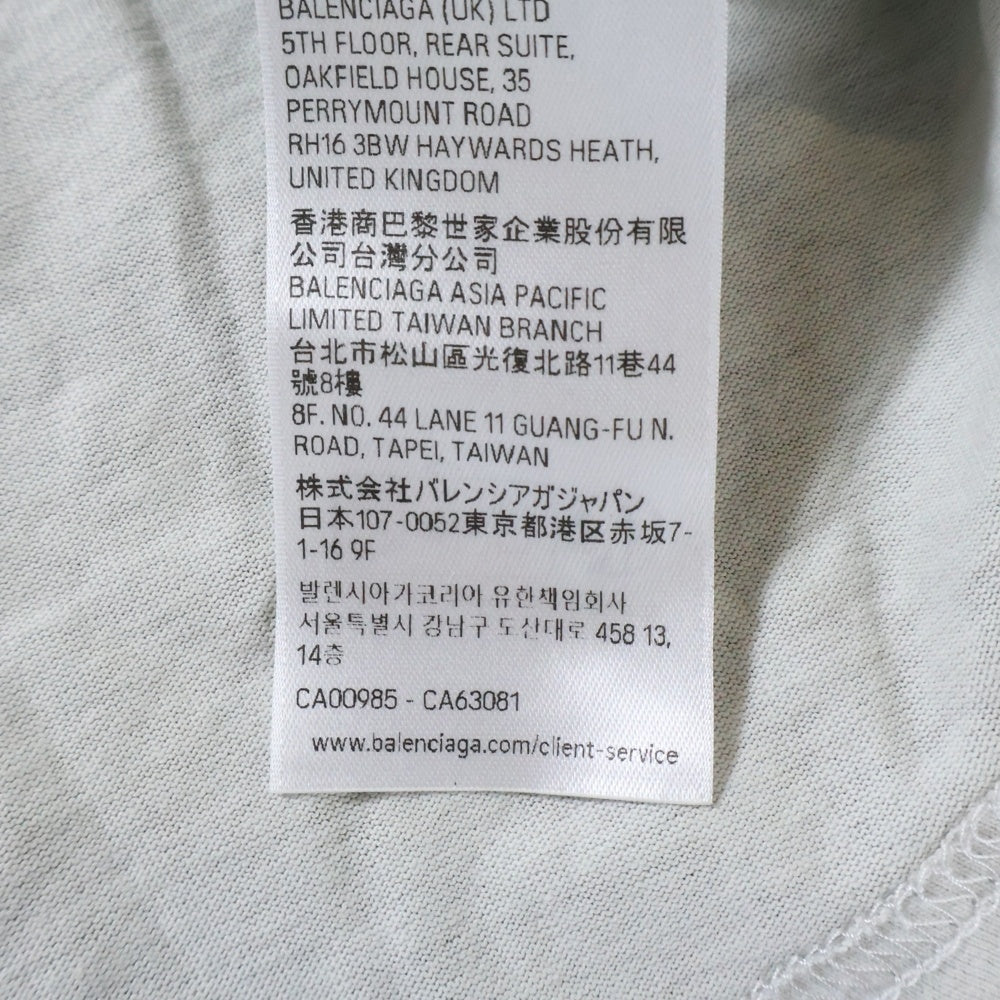 BALENCIAGA(バレンシアガ) ランボルギーニグラフィック半袖Tシャツ カットソー ホワイト 826344 TSVP9