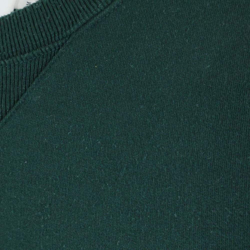 MAISON KITSUNE(メゾンキツネ) フロントロゴ刺繍 クルーネック 長袖スウェット グリーン HM00332KM0020