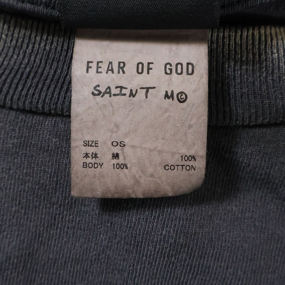 SAINT MICHAEL(セントマイケル) 25SS × FEAR OF GOD SNT OF GOD FG_LS TEE フィアオブゴッド セントオブゴッド 両面プリント クルーネック 長袖Tシャツ カットソー SM-HR8-0000-C02