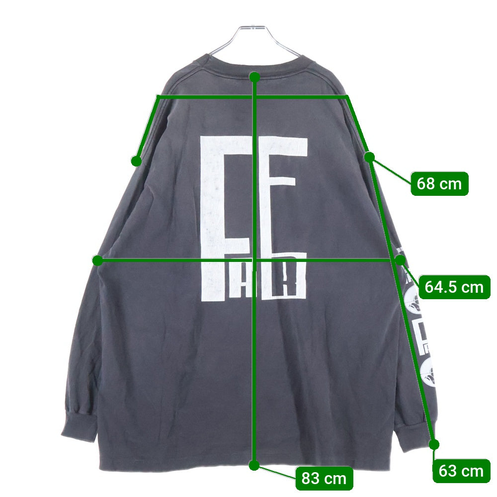 SAINT MICHAEL(セントマイケル) 25SS × FEAR OF GOD SNT OF GOD FG_LS TEE フィアオブゴッド セントオブゴッド 両面プリント クルーネック 長袖Tシャツ カットソー SM-HR8-0000-C02