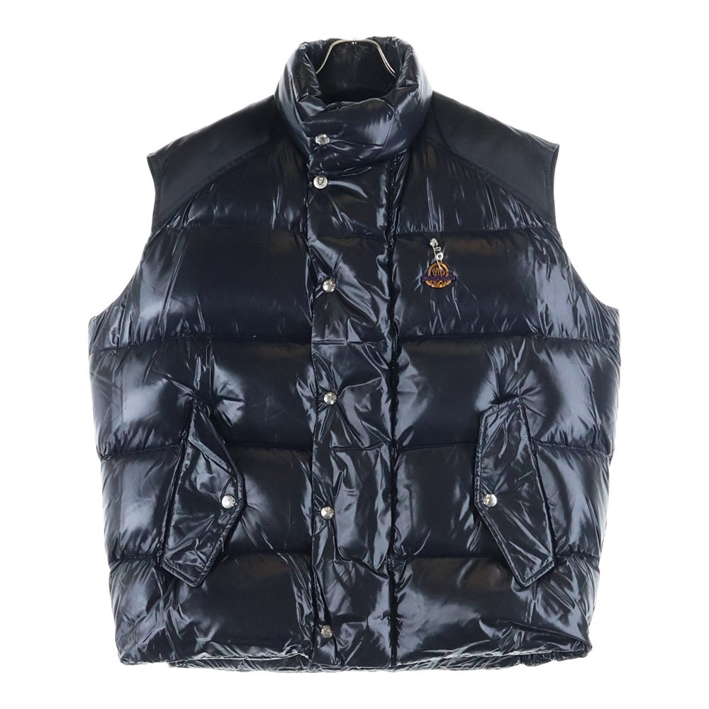 MONCLER(モンクレール) 19AW ×Palm Angels BUZZ パームエンジェルス バズ ロゴプレート バックワッペンロゴ ダウンベスト ブラック E209L4330450 C0329