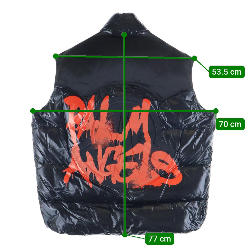 MONCLER(モンクレール) 19AW ×Palm Angels BUZZ パームエンジェルス バズ ロゴプレート バックワッペンロゴ ダウンベスト ブラック E209L4330450 C0329
