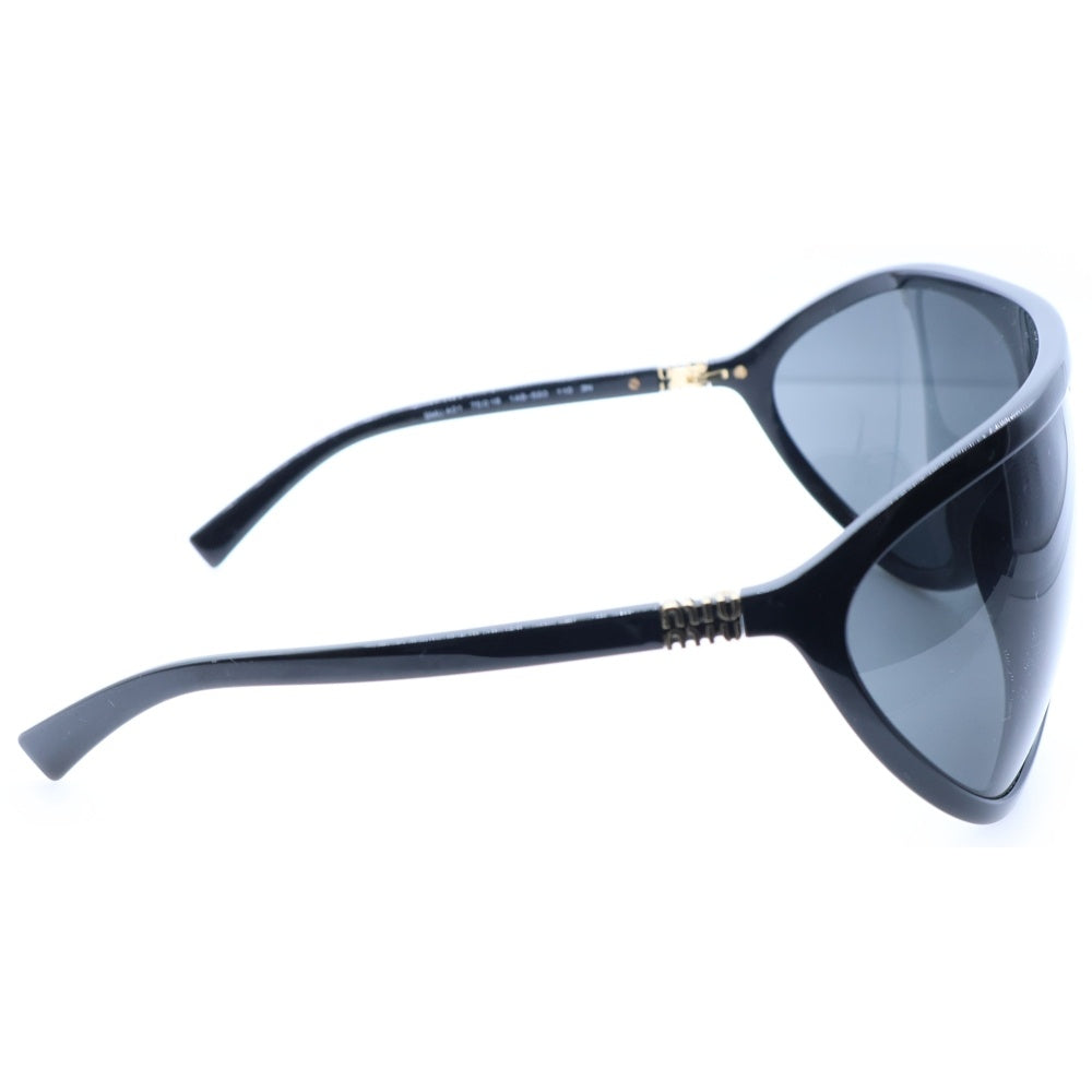 miumiu(ミュウミュウ) Wraparound Sunglasses ランウェイ サングラス ブラック SMU A01