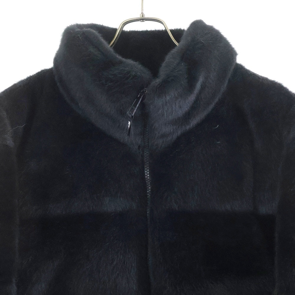 THE BLACK EYE PATCH(ブラックアイパッチ) OG LABEL FAUX FUR DOWN JACKET BLACK フェイクファー ダウンジャケット ブラック