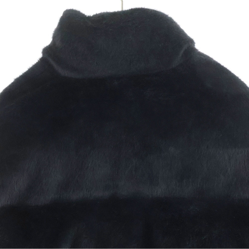 THE BLACK EYE PATCH(ブラックアイパッチ) OG LABEL FAUX FUR DOWN JACKET BLACK フェイクファー ダウンジャケット ブラック